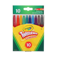 Crayola Mini Twistables Crayons, No Sharpening, 10 Count