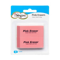 Pink Erasers, 2 Count