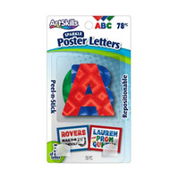ArtSkills 2.5" Holographic Paper Poster Letters, A-Z, 3 Colors, 78 Pieces