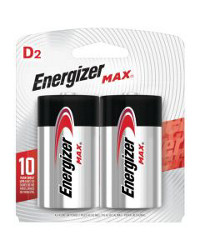 Energizer MAX D Alkaline Batteries, 2 Count