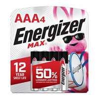 Energizer MAX AAA Alkaline Batteries, 4 Count