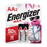 Energizer MAX AA Alkaline Batteries, 2 Count