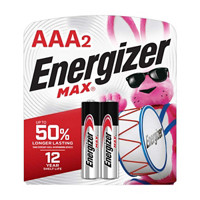 Energizer MAX AAA Alkaline Batteries, 2 Count
