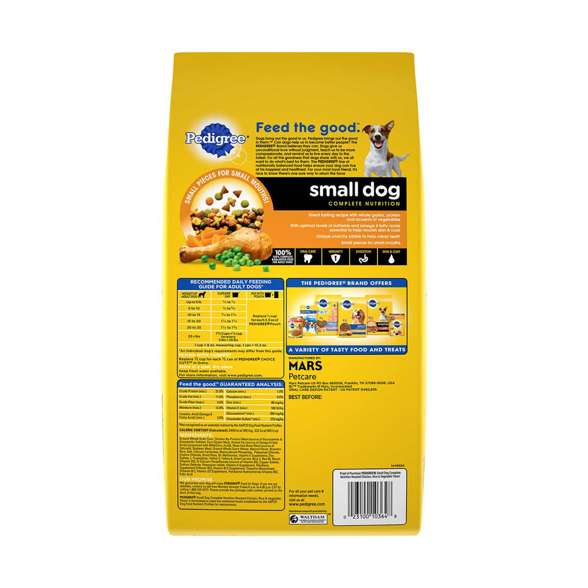 PEDIGREE Small Dog Complete Nutrition Adult Dry Dog Food Roasted