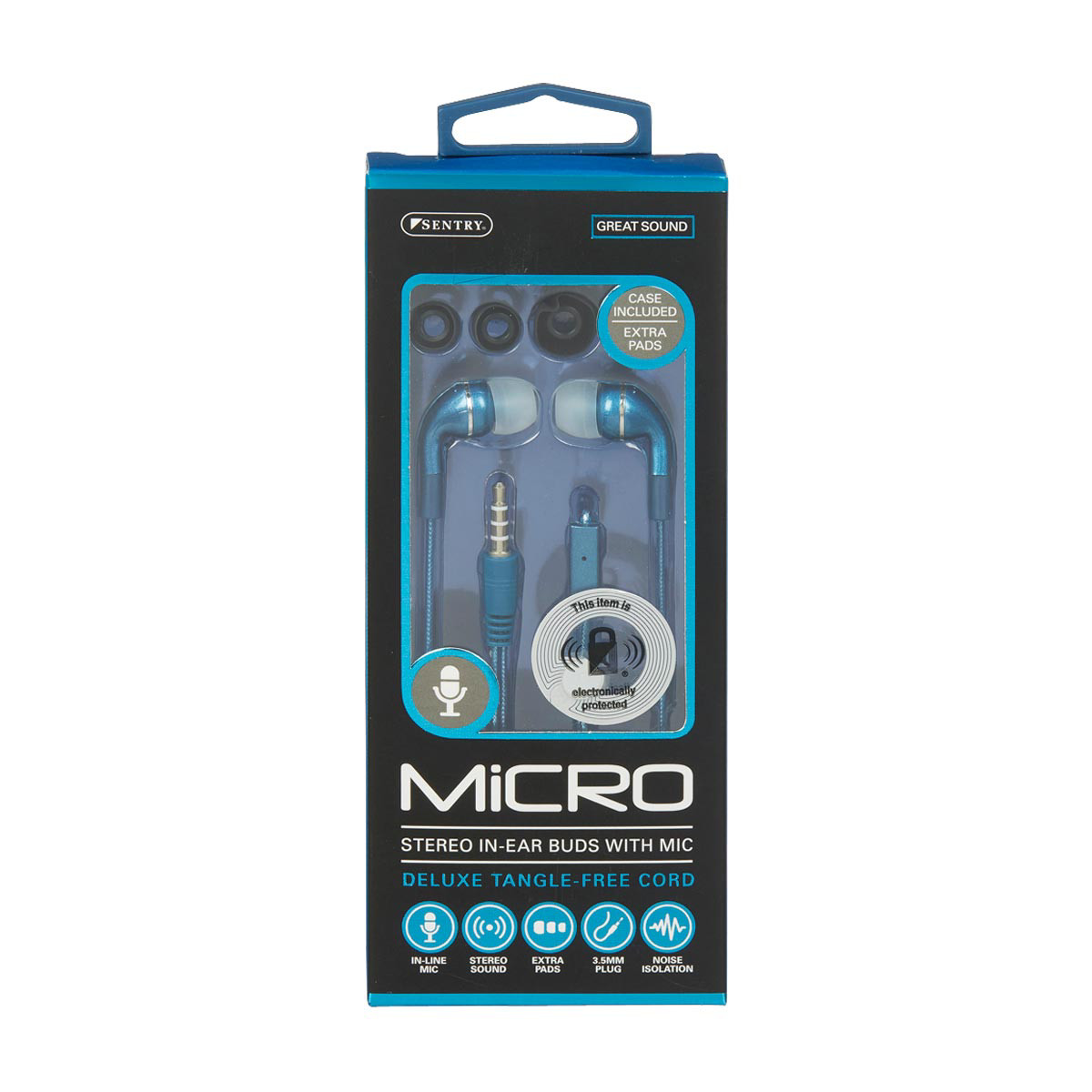 Sentry Micro Stereo In Ear Buds with Mic Assorted