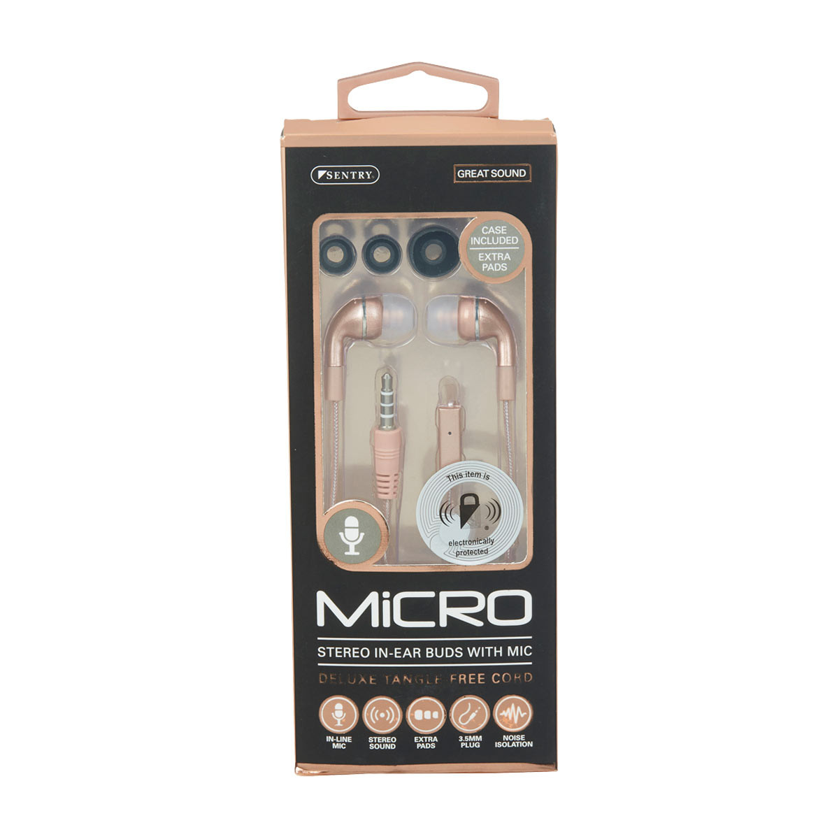 Sentry Micro Stereo In Ear Buds with Mic Assorted