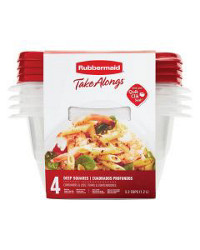 Rubbermaid TakeAlongs Deep Squares, 4 ct