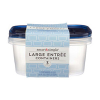 Smart & Simple Large Entree Containers - 3 Pack