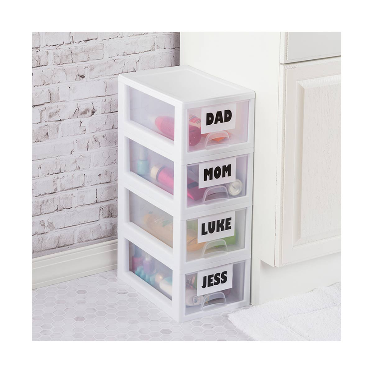 Stackable Transparent Plastic Organizer Drawers