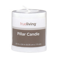 trueliving 2.8 Inch Unscented Pillar Candle