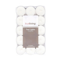 trueliving Unscented Tealights, 30 Pack
