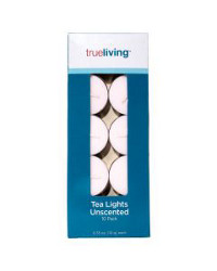 True Living Unscented Tea Lights, 10 ct