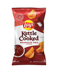 Lay's Kettle Cooked Potato Chips Mesquite BBQ Flavored 8 oz
