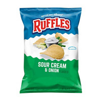 Ruffles Sour Cream & Onion Flavored Potato Chips,