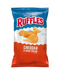 Ruffles Potato Chips, Cheddar & Sour Cream Flavored,