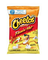 Cheetos Crunchy Flamin' Hot Snacks, 3.25 oz