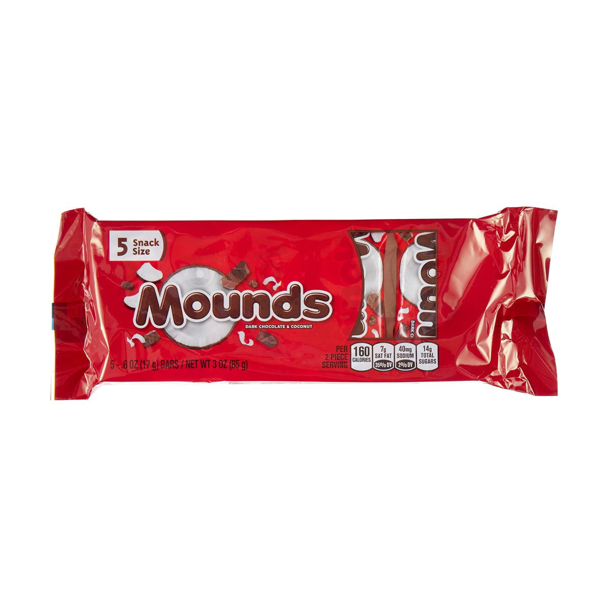 Mounds Candy Bar Snack Size, Pack of 5
