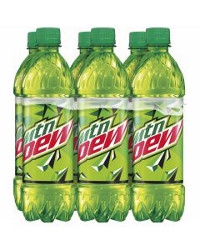 Mountain Dew Soda 16.9 oz Bottles,  6 Pack