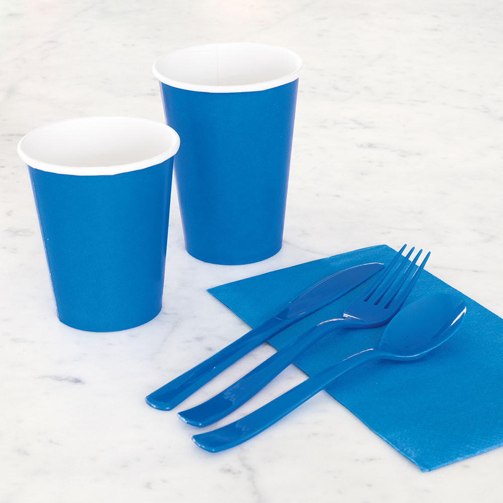 Assorted Plastic Silverware Set, 24 Pieces, Black