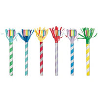 Foil Fringed Party Blowers, 8 Count