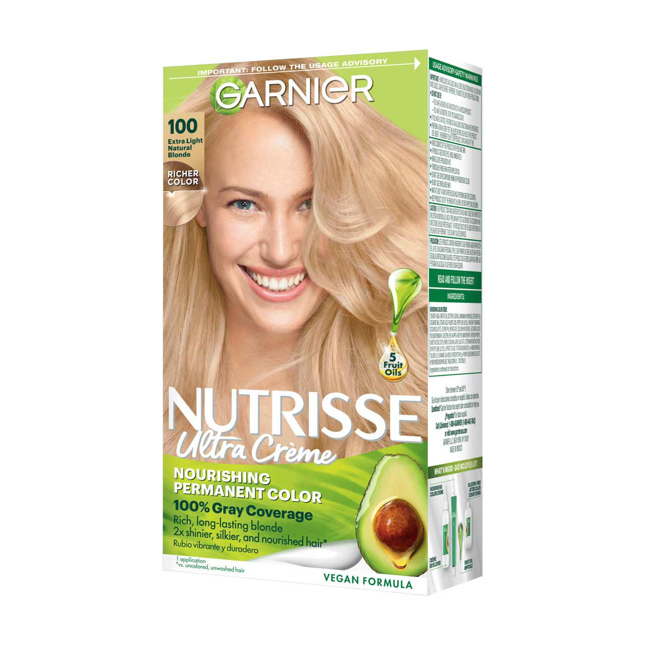 Garnier Nutrisse Nourishing Hair Color Crème, 22 Intense Blue Black