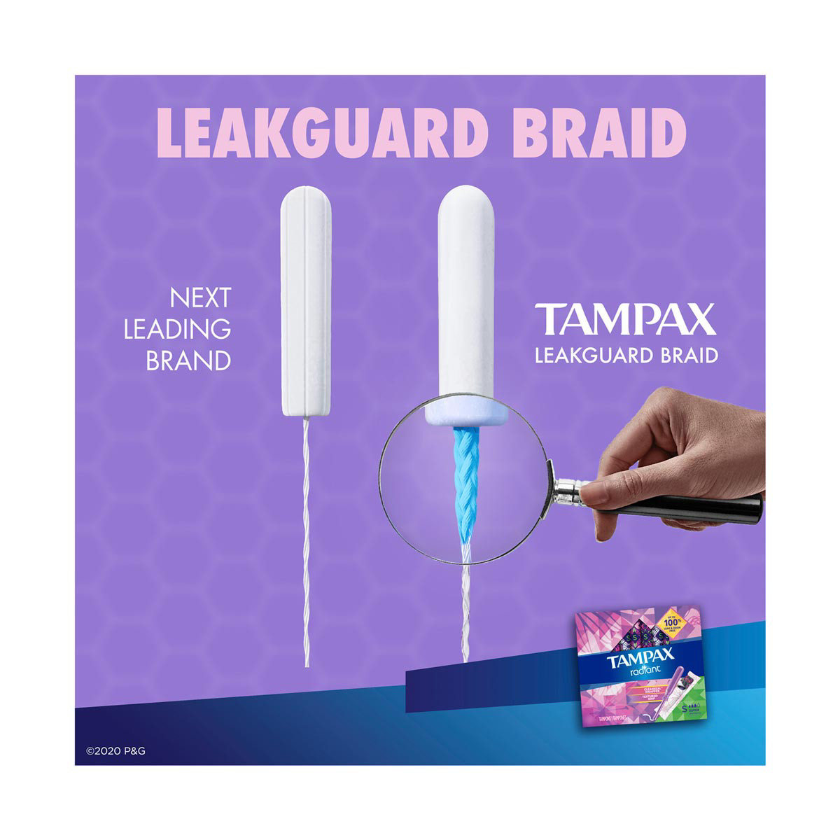 Tampax Radiant Tampons Super Absorbency, Unscented, 14 Count