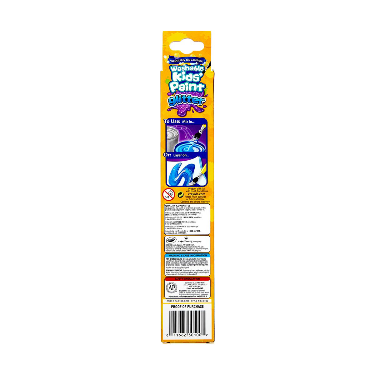 Crayola Washable Kid's Paint (6 Count)