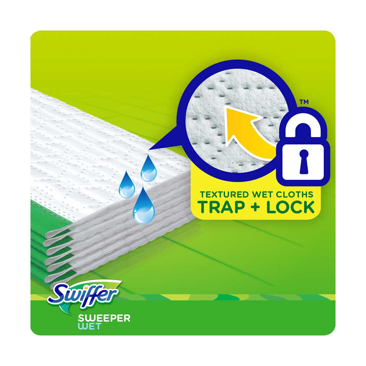 Swiffer Wet Mopping Cloths with Gain Original Scent, 24 ct