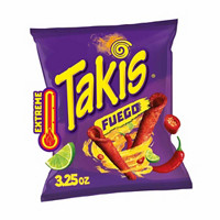 Takis Fuego 3.25 oz Bag, Hot Chili Pepper