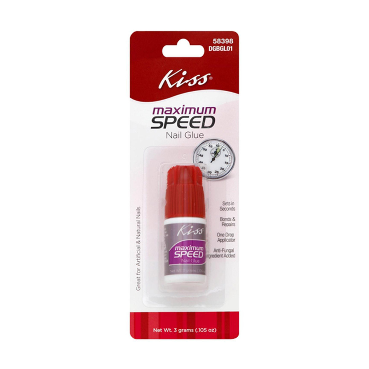 Kiss Brush-On Nail Glue, 0.18 oz.