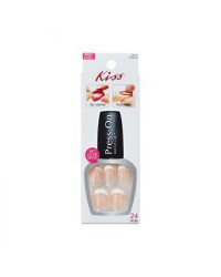 Kiss Press-On Nail Set Short Length, French Manicure, 24 Count