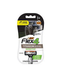 BIC Flex 4 Titanium Sensitive Men's Disposable Razors,