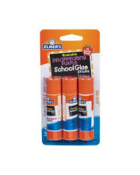 Elmer's Washable Disappearing Purple School Glue Sticks, 3 ct