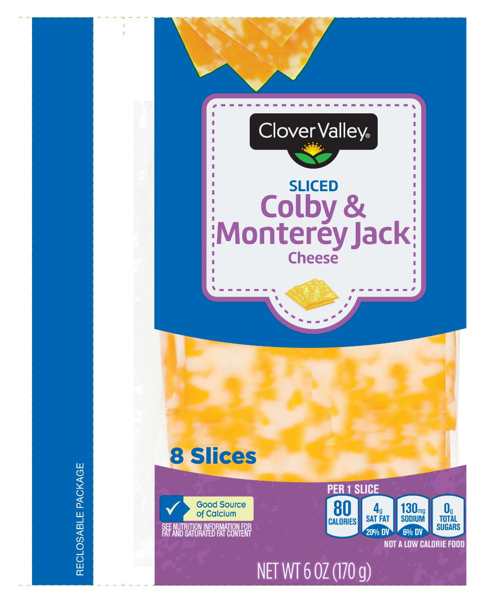 Clover Valley Sliced Colby Jack Cheese, 6 oz