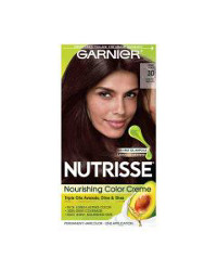 Garnier Nutrisse Nourishing Hair Color Creme, 30 Darkest Brown