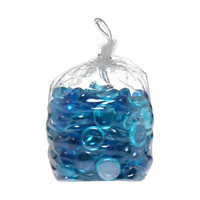 trueliving Decorative Glass Gems, Assorted Blue