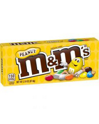 M&M'S Peanut Chocolate Candies Movie Theater Box, 3.1