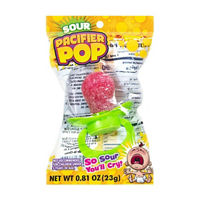 Flix Candy Sour Pacifier Pop Lollipops, 0.81 oz