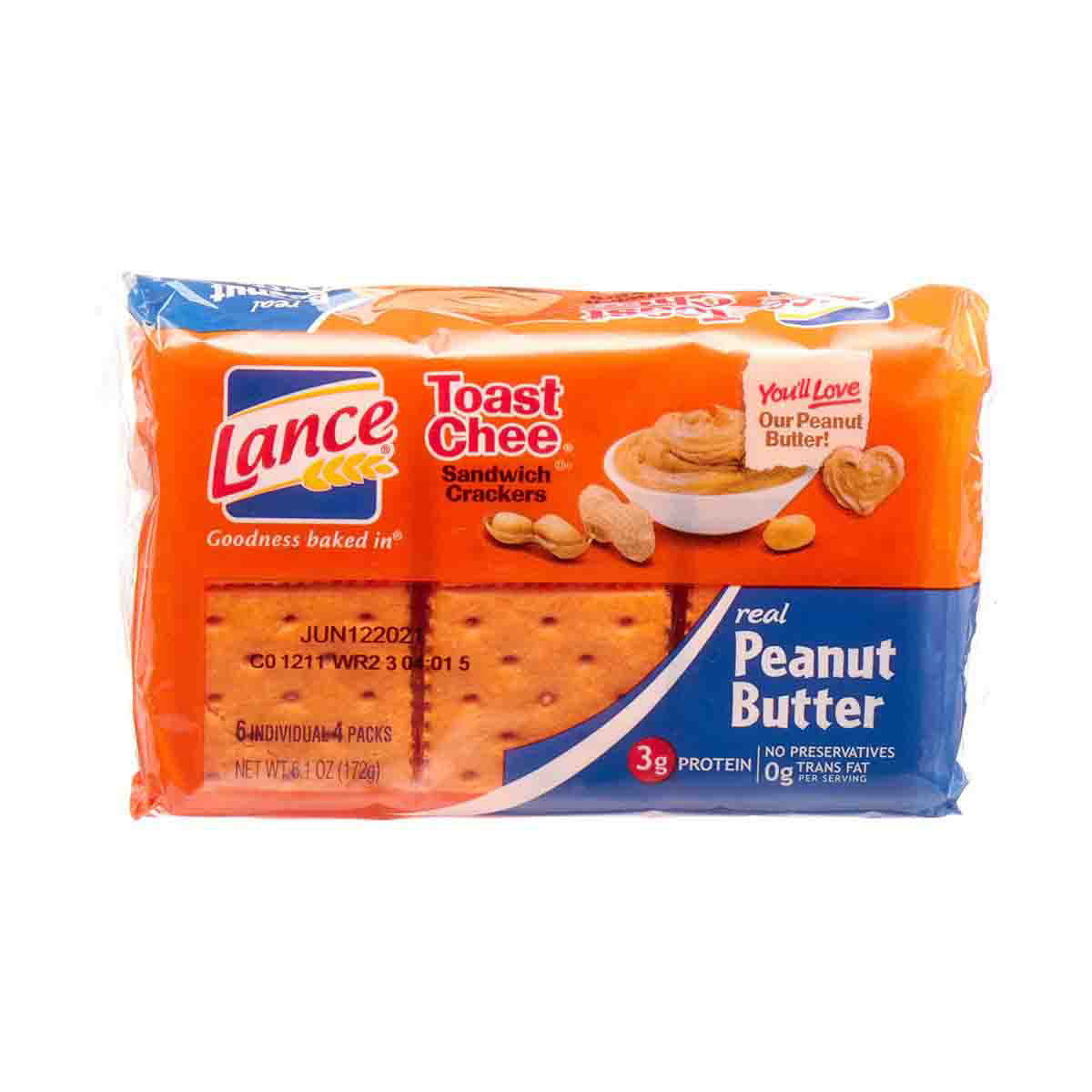 Lance ToastChee Peanut Butter & Cheddar Crackers, 6.1 oz.