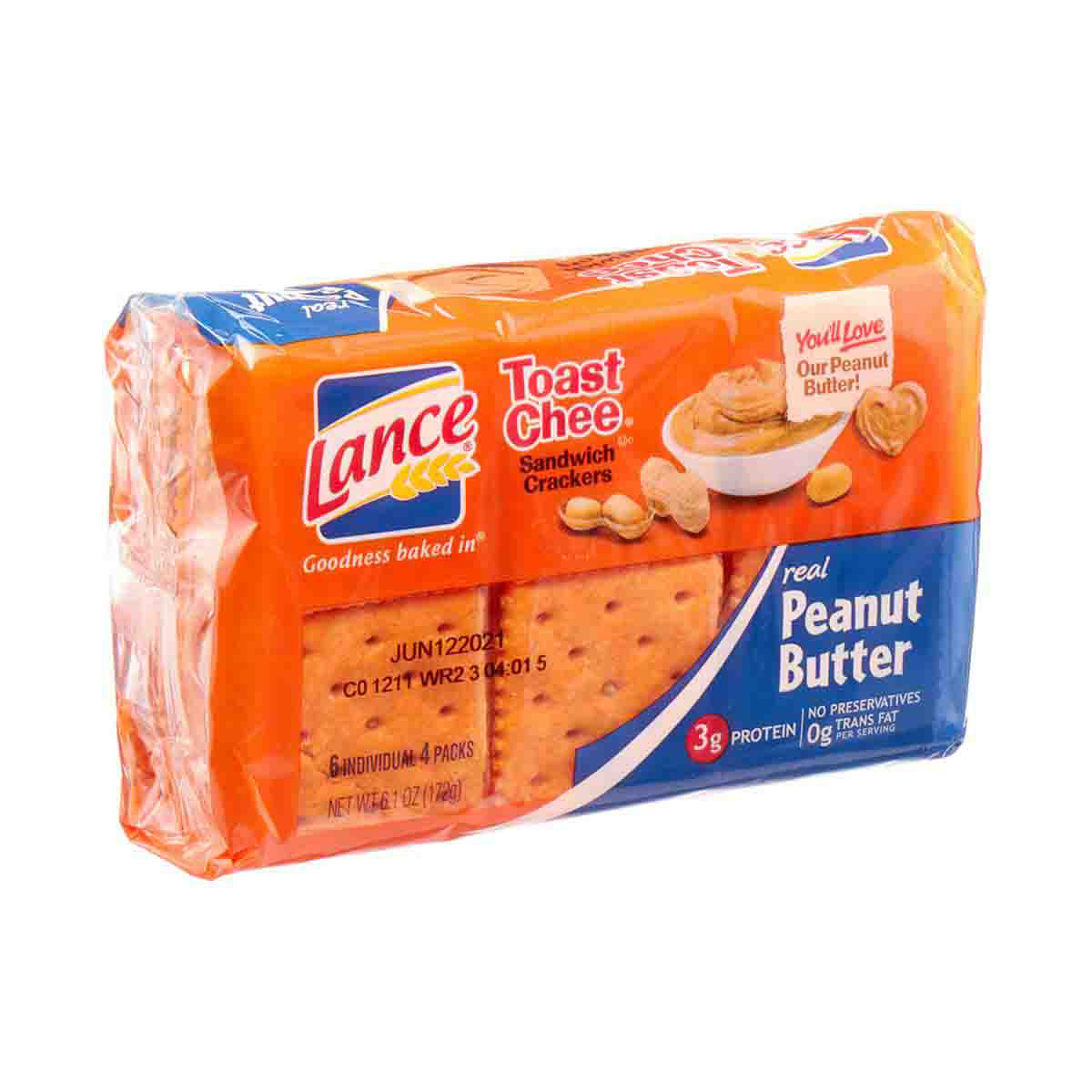 Lance ToastChee Peanut Butter & Cheddar Crackers, 6.1 oz.