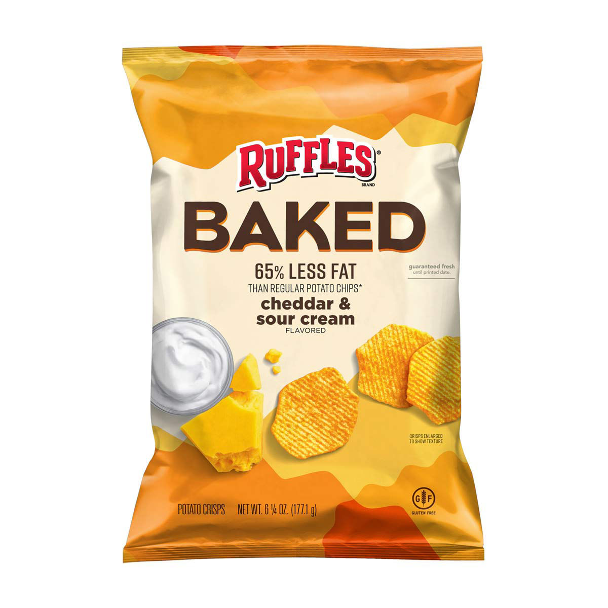 Ruffles Oven Baked Cheddar and Sour Cream Potato Chips, 6.25 oz