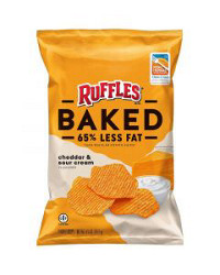 Ruffles Oven Baked Cheddar and Sour Cream Potato Chips, 6.25 oz