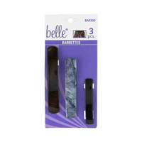 Belle Barrettes Assorted, 3 Count