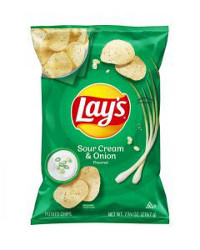 Lay's Sour Cream and Onion Flavored Potato Chips, 7.75 oz