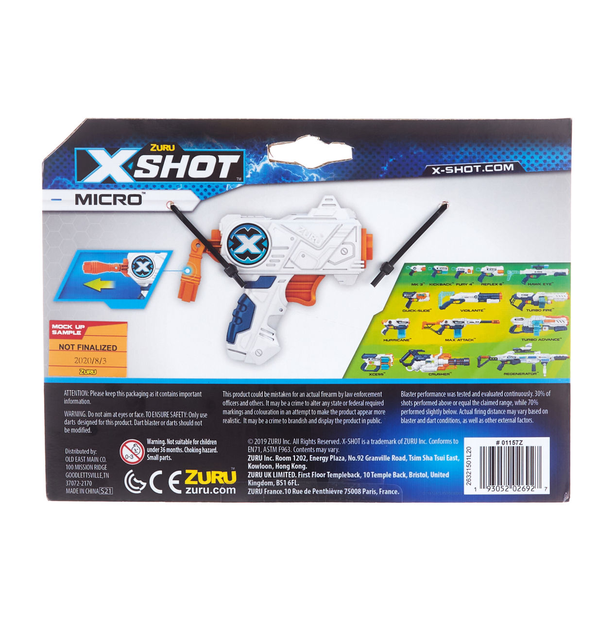 Zuru XShot Micro Dart Blaster, 2 Count