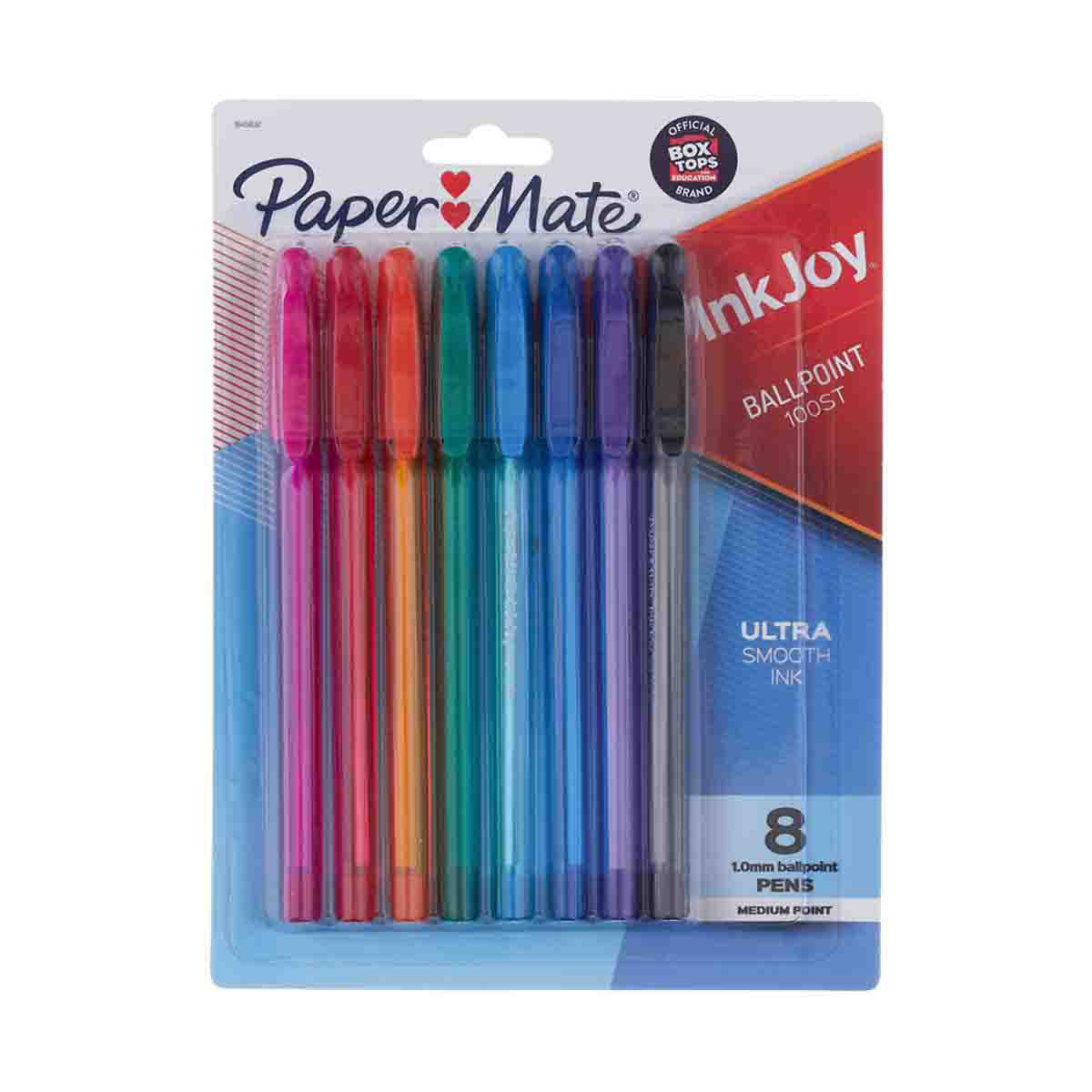 Paper Mate InkJoy 100ST Ballpoint Pens, Medium Point (1.0mm), Black, 8  Count 