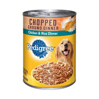 PEDIGREE Chopped Ground Dinner Chicken & Rice Dinner Adult Canned Wet Dog Food, 13.2 oz. Can