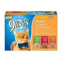 9Lives Gravy Favorites Wet Cat Food Variety Pack,