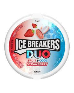 Ice Breakers Mints Duo Strawberry Puck, 1.3 oz