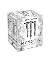 Monster Energy Zero Ultra Sugar Free Energy Drink, 16 fl oz, 4 ct